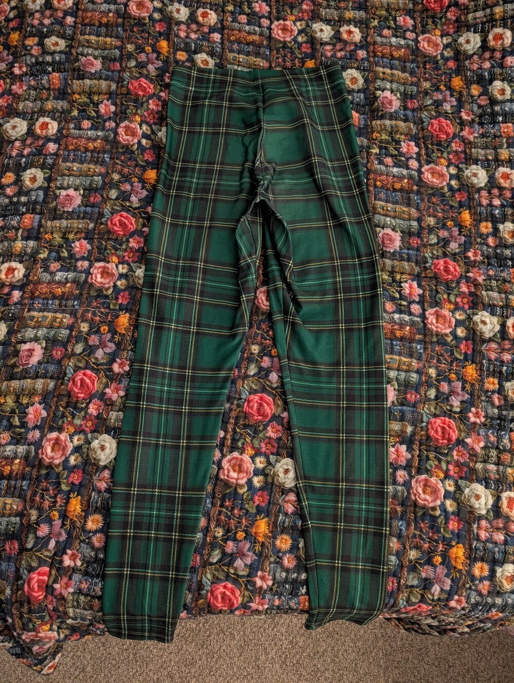 OG Blackmilk Green Tartan Toastie Leggings